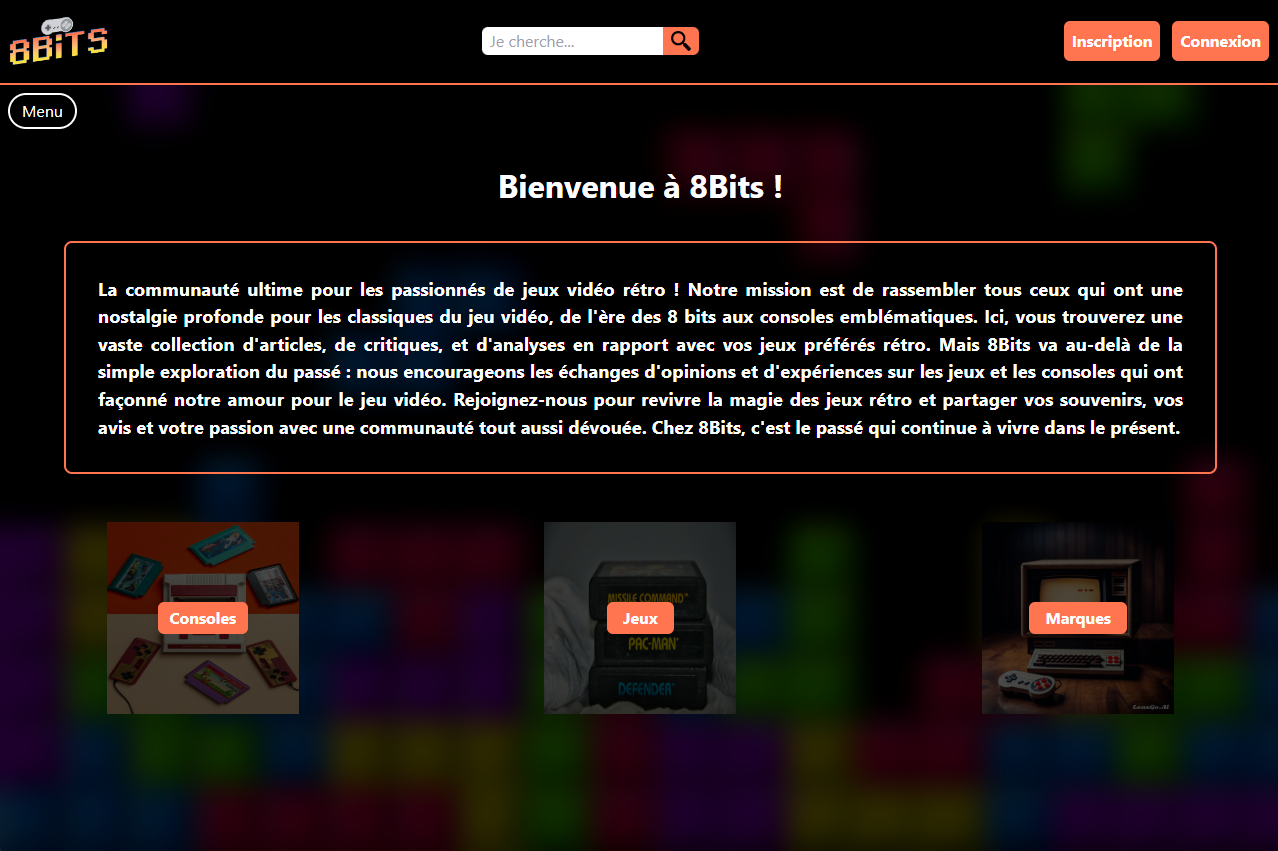 Preview du site 8bits